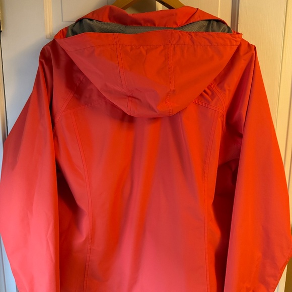 Eddie Bauer Weatheredge Rain Jacket Outer Shell Hoodie Women's XL Coral - Picture 2 of 11